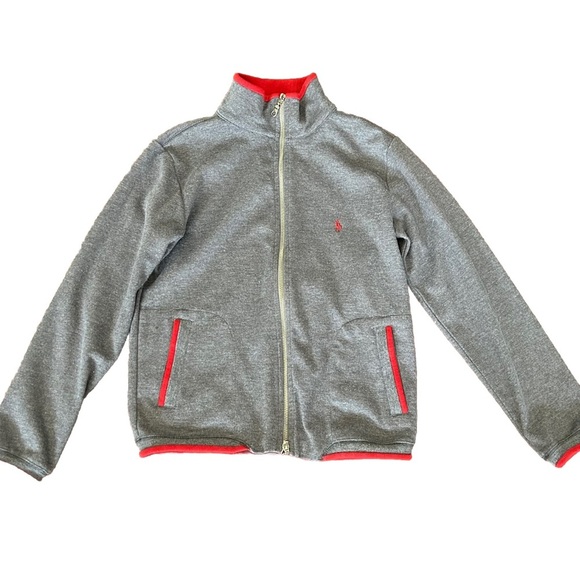 Polo Ralph Lauren Full Zip grey & red size youth M excellent condition - Picture 1 of 10